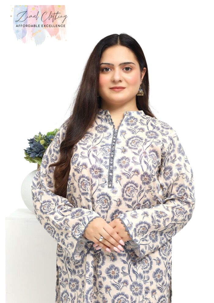 Premium Printed Lawn Cord Set | Printed Voile Dupatta